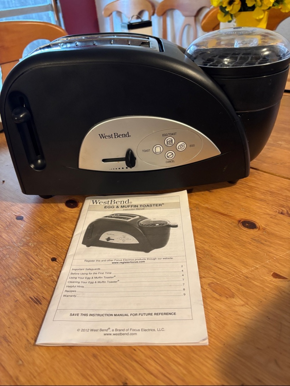 Black Egg & Muffin Toaster - Black